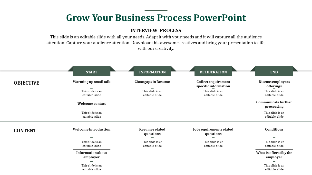 Free -  Free Business process PowerPoint template 